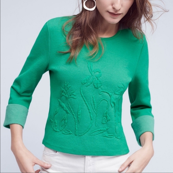 Anthropologie Tops - MOTH emerald green top